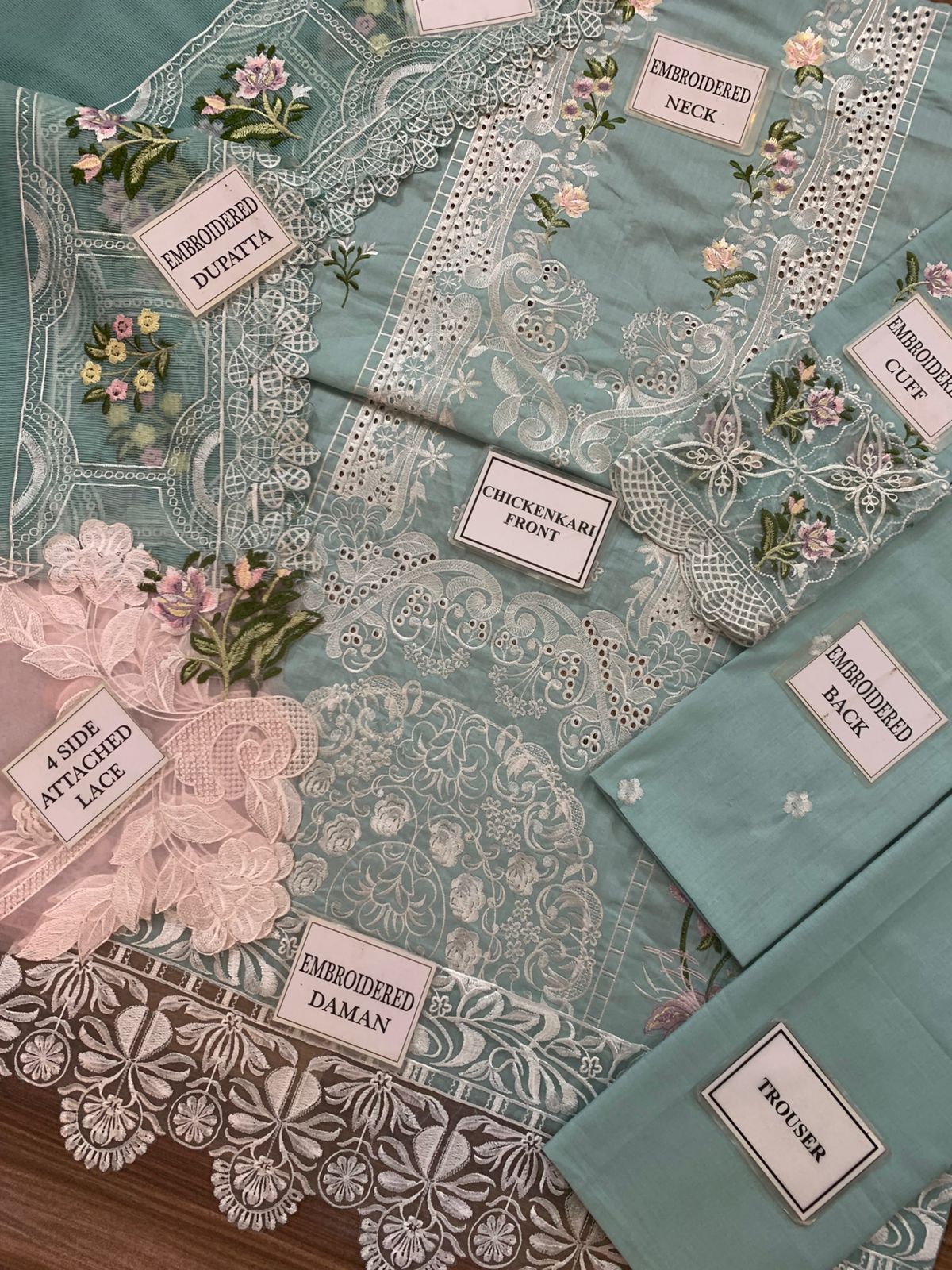 ELAF EMBROIDERED CHICKENKARI COTTON