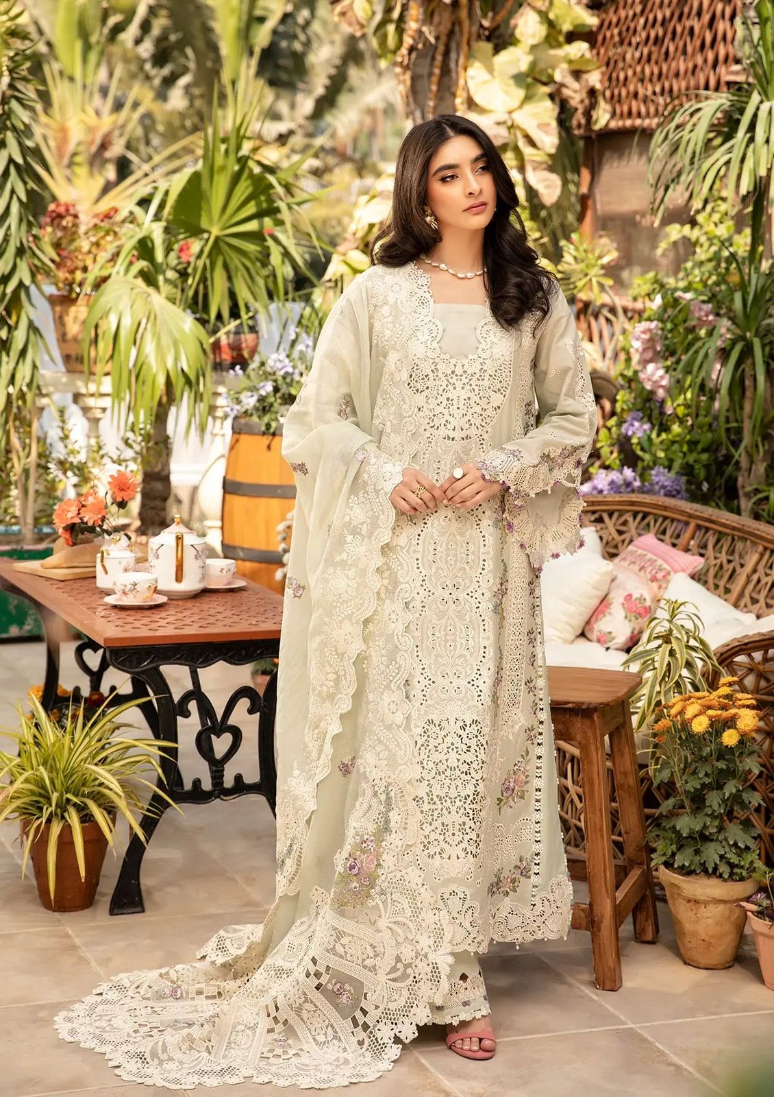 ELAF EMBROIDERED CHICKENKARI COTTON