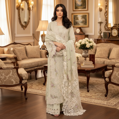 ELAF EMBROIDERED CHICKENKARI COTTON