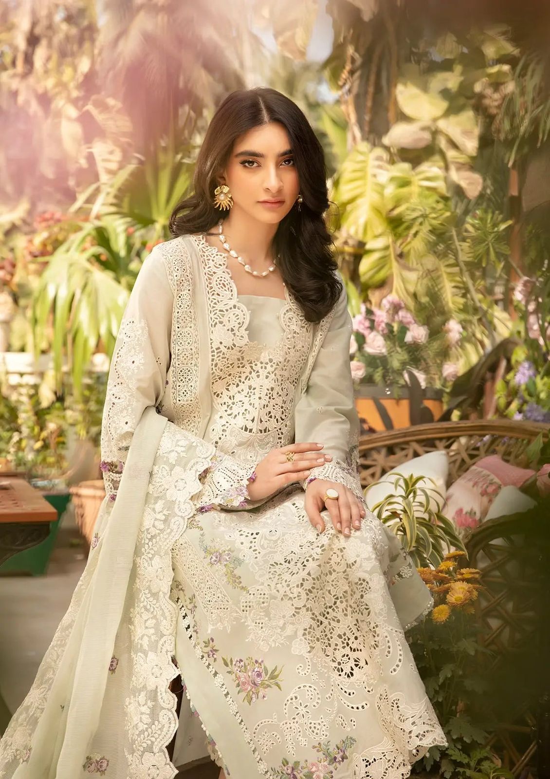 ELAF EMBROIDERED CHICKENKARI COTTON