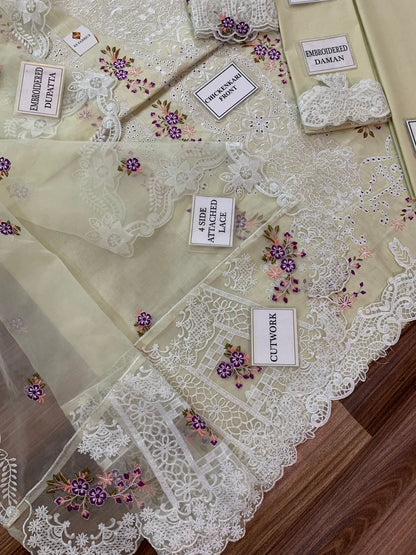 ELAF EMBROIDERED CHICKENKARI COTTON