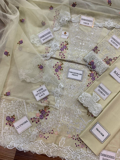 ELAF EMBROIDERED CHICKENKARI COTTON