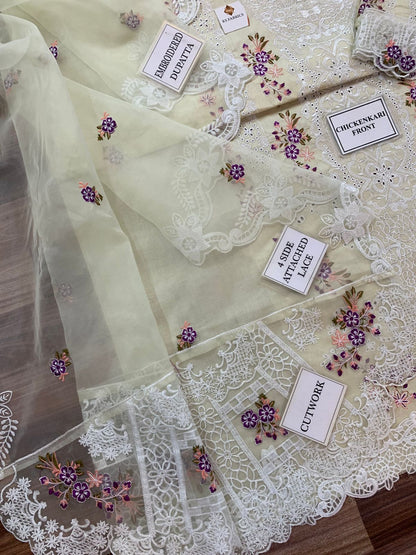 ELAF EMBROIDERED CHICKENKARI COTTON