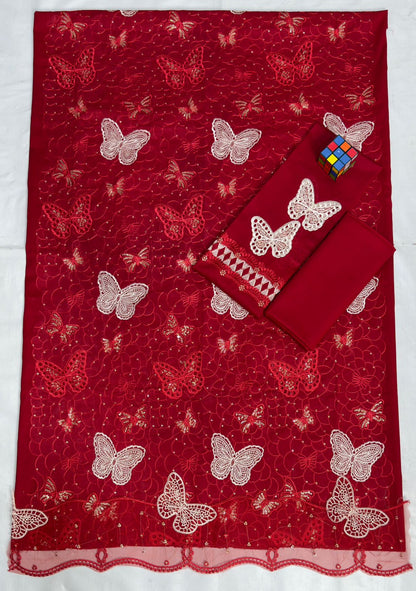 Maria B. (Butterfly), Luxury lawn Embroidered 2-Piece