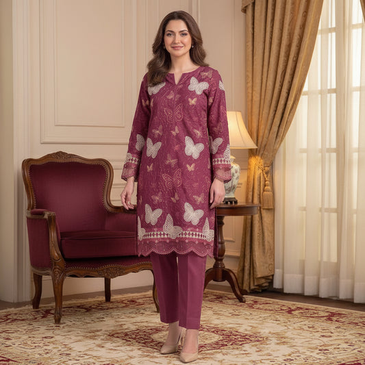 Maria B. (Butterfly),Luxury lawn Embroidered 2-Piece