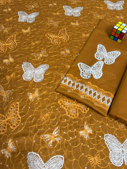 Maria B. (Butterfly),Luxury lawn Embroidered 2-Piece