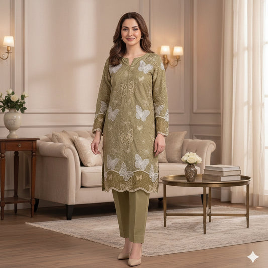Maria B. (Butterfly),Luxury lawn Embroidered 2-Piece