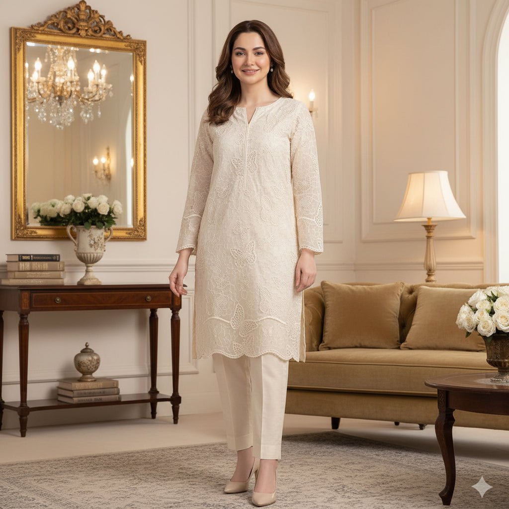 Maria B. (Butterfly),Luxury lawn Embroidered 2-Piece