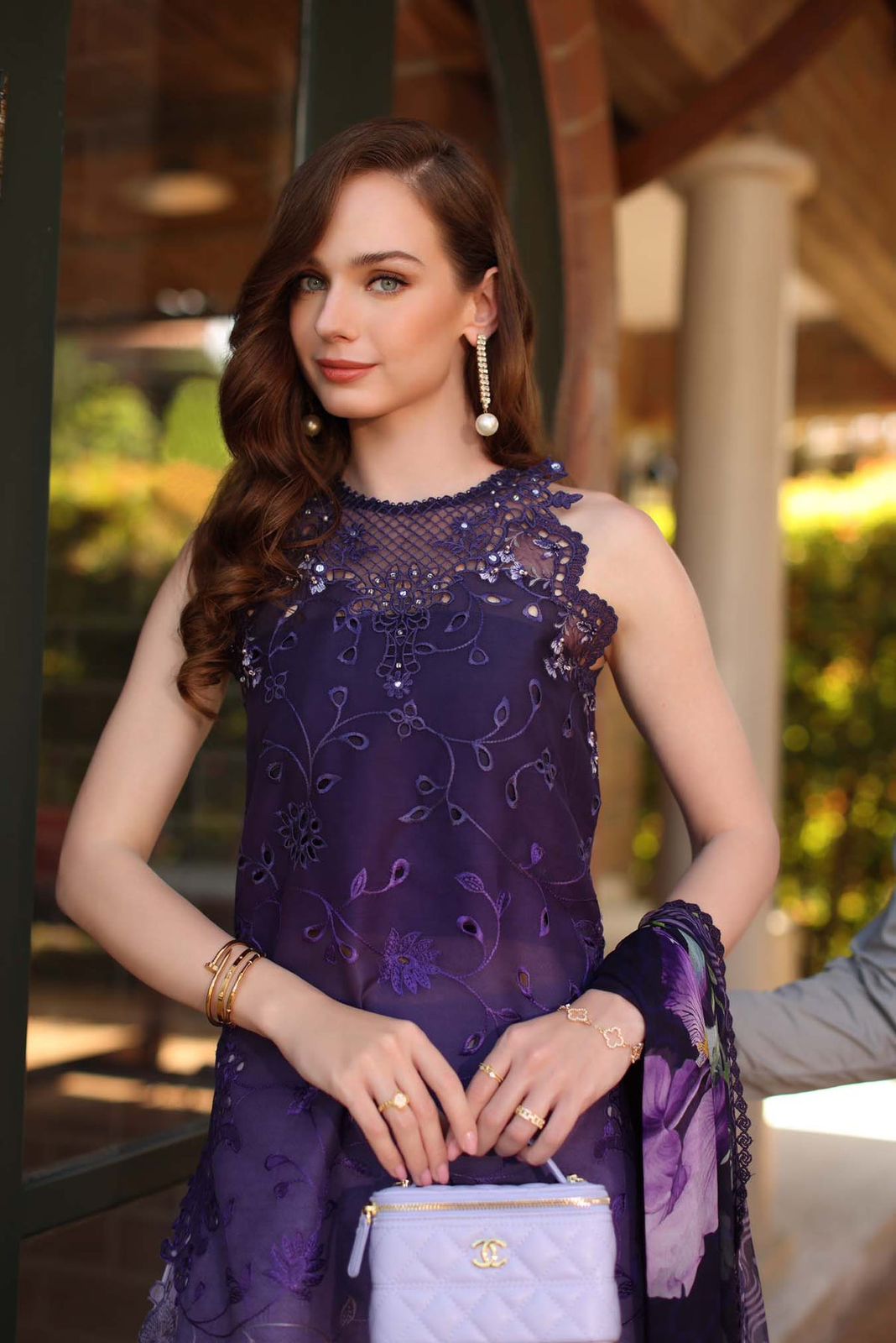 Noor By Saadia, Heavy Embroidered Neck bunch Lawn Shirt