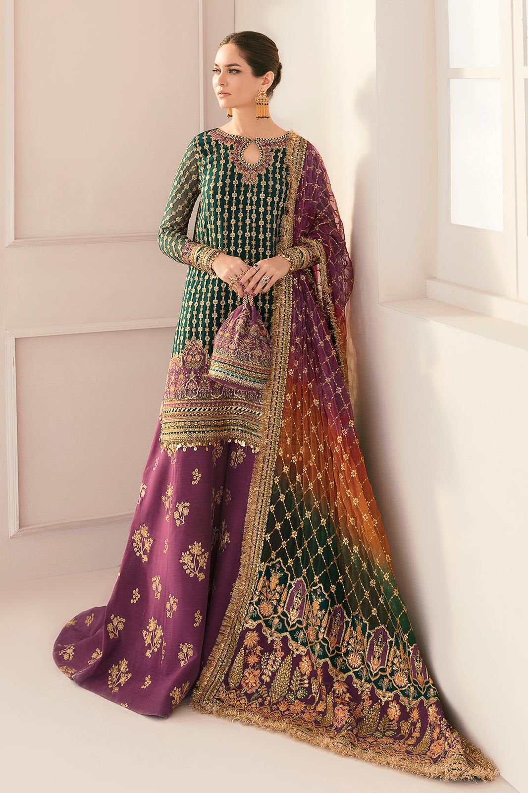 BAROQUE, ORGANZA Suit With SHAMOOZ SILK Trouser