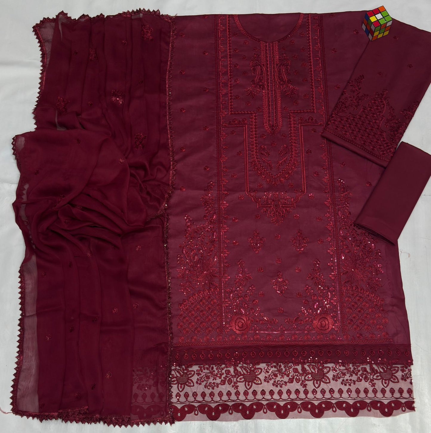 Batik-Lawn Front Full Heavy Sequence Embroidered