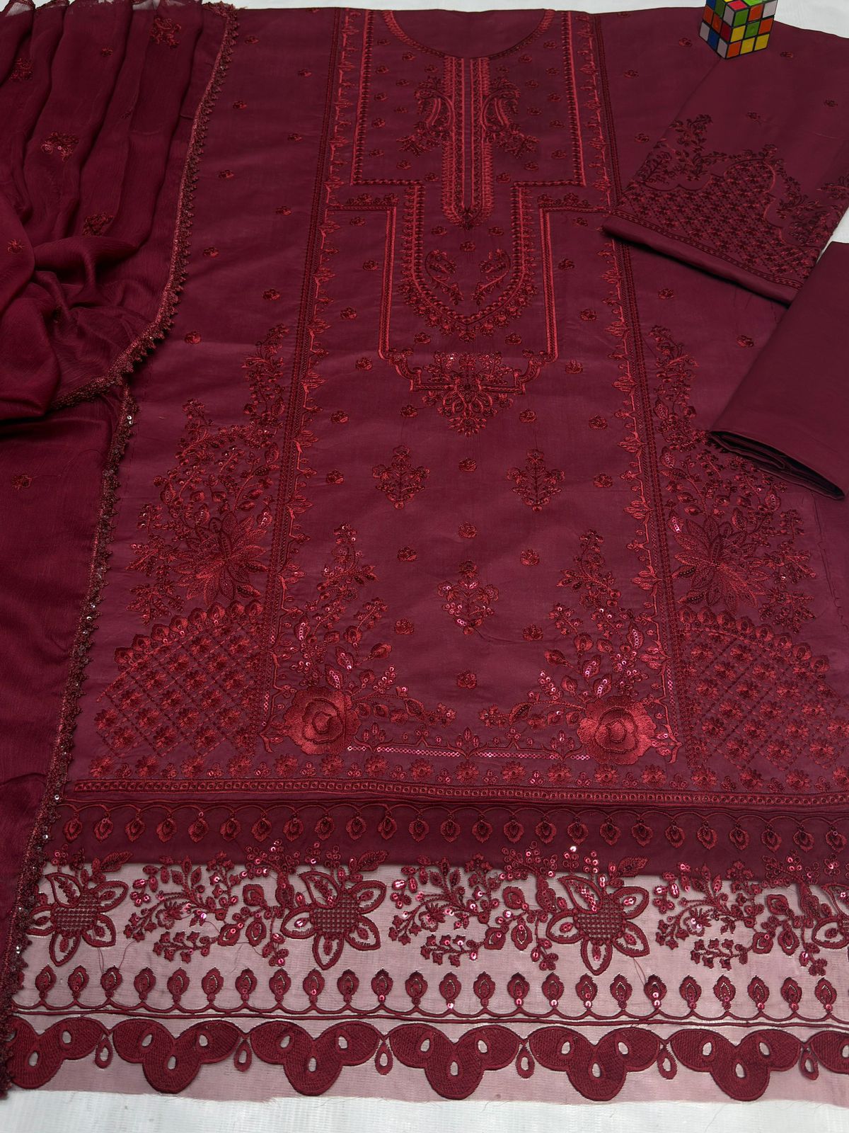 Batik-Lawn Front Full Heavy Sequence Embroidered