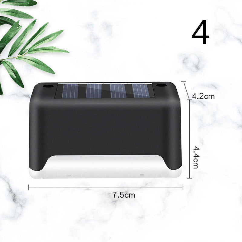 Imported Upgrade Waterproof LED Solar Fence Patio Stairs Garden Pathway Step Yard