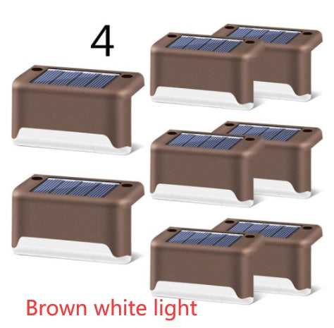 Imported Upgrade Waterproof LED Solar Fence Patio Stairs Garden Pathway Step Yard
