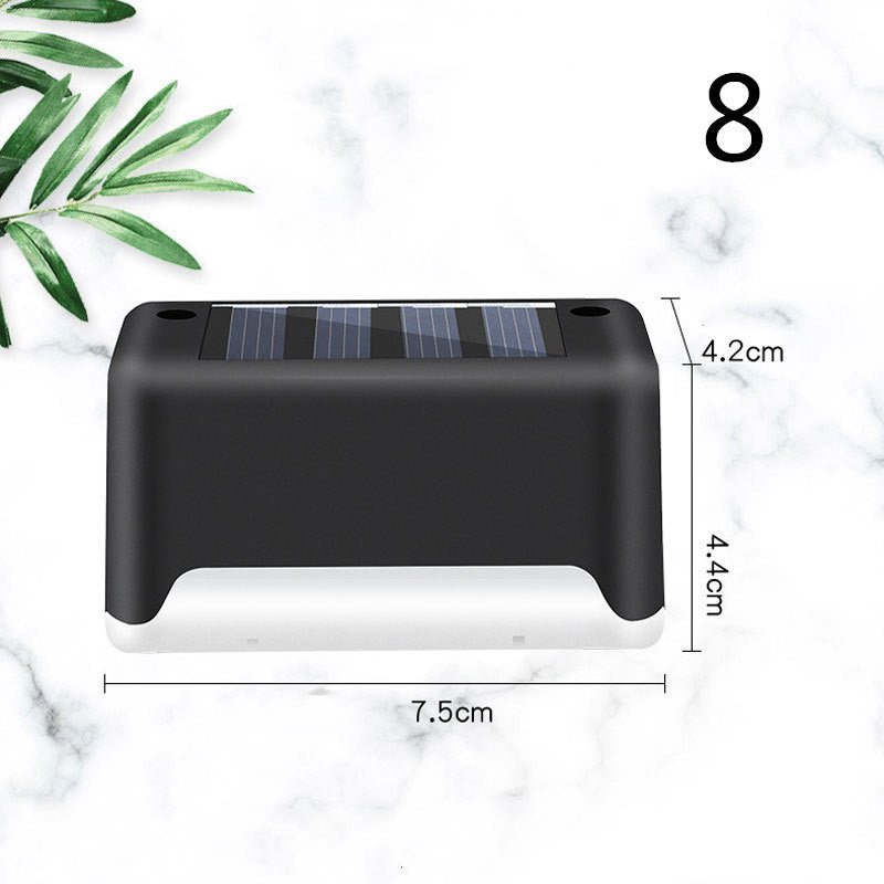 Imported Upgrade Waterproof LED Solar Fence Patio Stairs Garden Pathway Step Yard