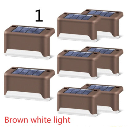 Imported Upgrade Waterproof LED Solar Fence Patio Stairs Garden Pathway Step Yard