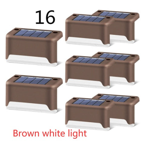 Imported Upgrade Waterproof LED Solar Fence Patio Stairs Garden Pathway Step Yard