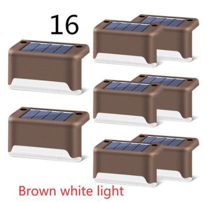 Imported Upgrade Waterproof LED Solar Fence Patio Stairs Garden Pathway Step Yard