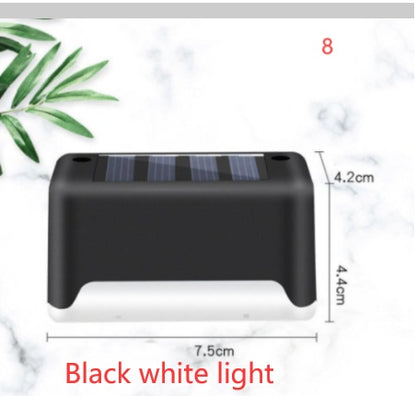Imported Upgrade Waterproof LED Solar Fence Patio Stairs Garden Pathway Step Yard
