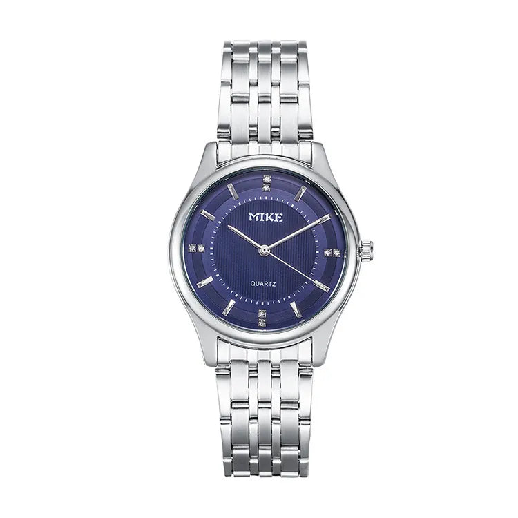 MK MIKE waterproof quartz, steel band for men,women, suitable for business and casual wear.