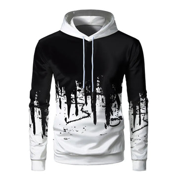 cross-border new 3D digital inkjet hoodie sweatshirt fleece loose men's sweater