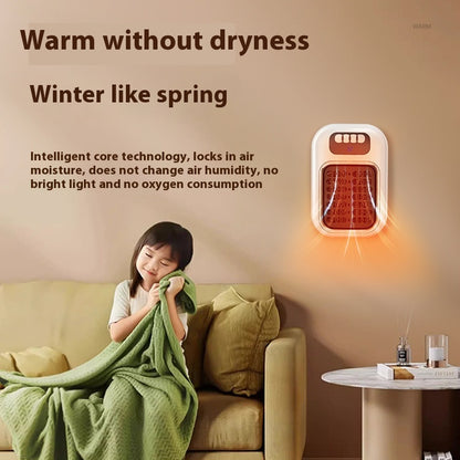 Wall Mounted Portable Small Electric Heater with Remote Control, home Offices Bathroom
