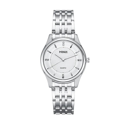 MK MIKE waterproof quartz, steel band for men,women, suitable for business and casual wear.