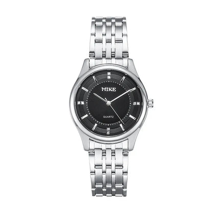 MK MIKE waterproof quartz, steel band for men,women, suitable for business and casual wear.