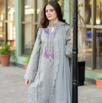 Dhanak Embroidered shirt with shawl and Trouser ADR-4069