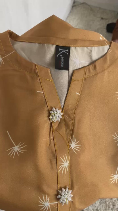 New Arrival Stitched 2 piece printed shirt,  trouse