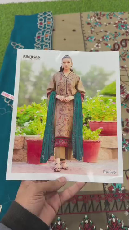 Bin Ilyas*FABRIC*LAWN 90/70*
3pc