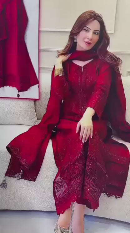 Batik-Lawn Front Full Heavy Sequence Embroidered