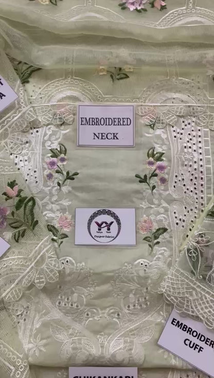 ELAF EMBROIDERED CHICKENKARI COTTON
