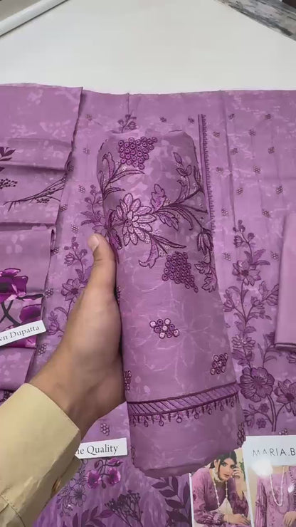 MARIA.B digital printed and Front head embroidered Lawn, new arrival