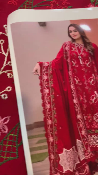Aneela's Lawn with ready to wear chiffon Dupatta