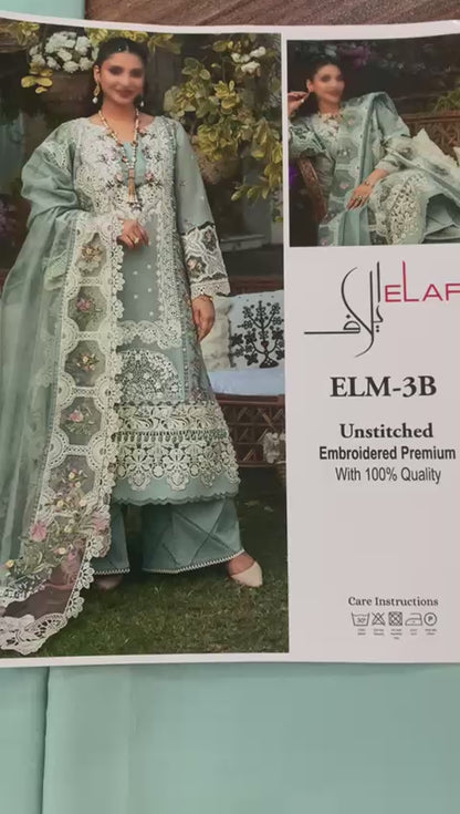 ELAF EMBROIDERED CHICKENKARI COTTON