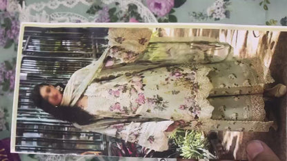 Elaf-Printed lawn shirt & printed silk  dupatta