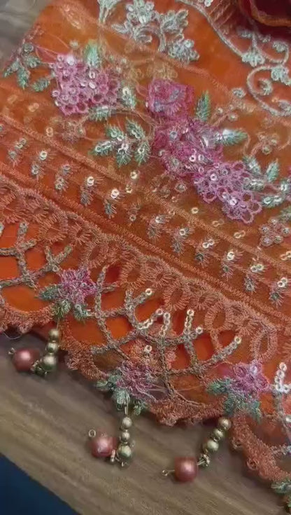 Maria B.CHIFFON Suit With MALAI Trouser