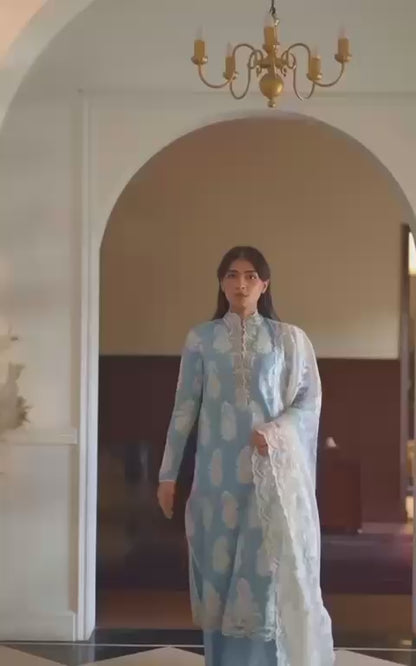 CoCo by Zara Shahjahan, 03 PCS unstitched dress hot demand.
