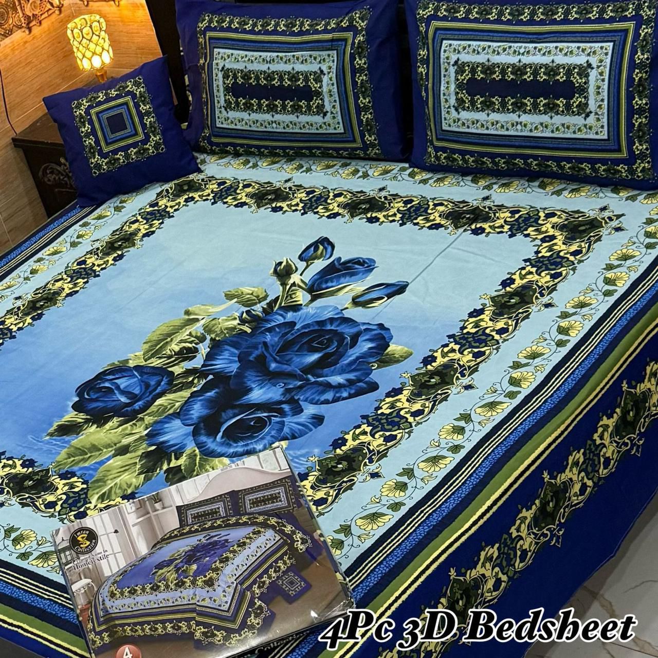 4Pc 3D Panel Bedsheet 25 design