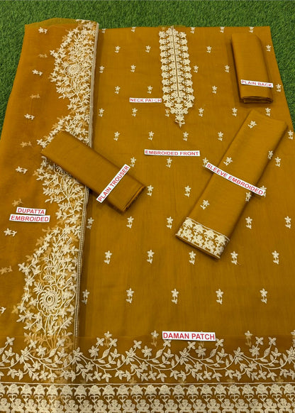 *CROSS STITCH🟡 *FABRIC*LAWN 90/70*3pc