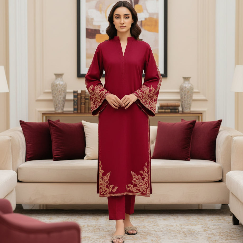 SAPPHIRE, PURE LAWN 2PC EMBROIDERED