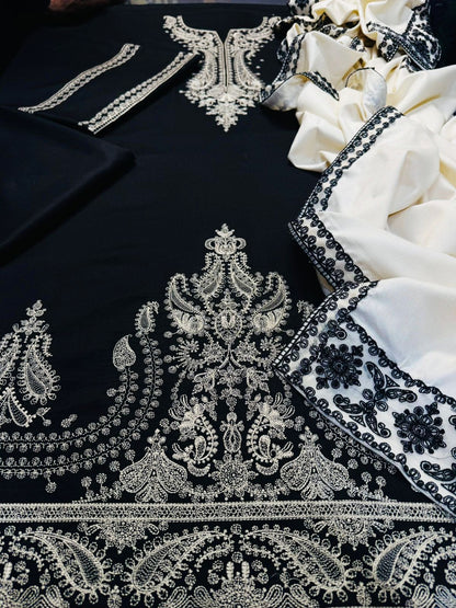 Women's embroidered unstitched dress Batik