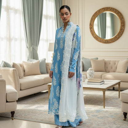 CoCo by Zara Shahjahan, 03 PCS unstitched dress hot demand.
