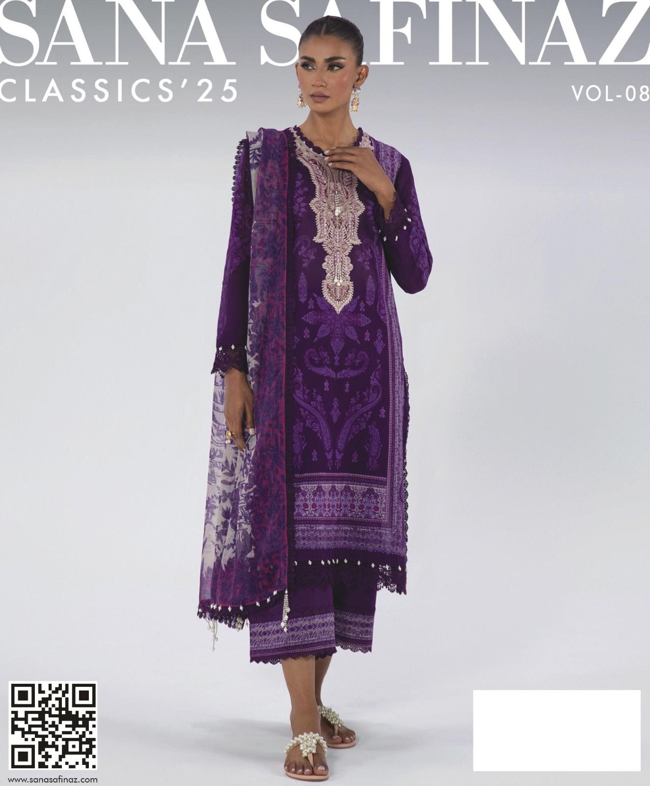 Sana Safinaz, Digital Printed Lawn Shirt 8 colours
