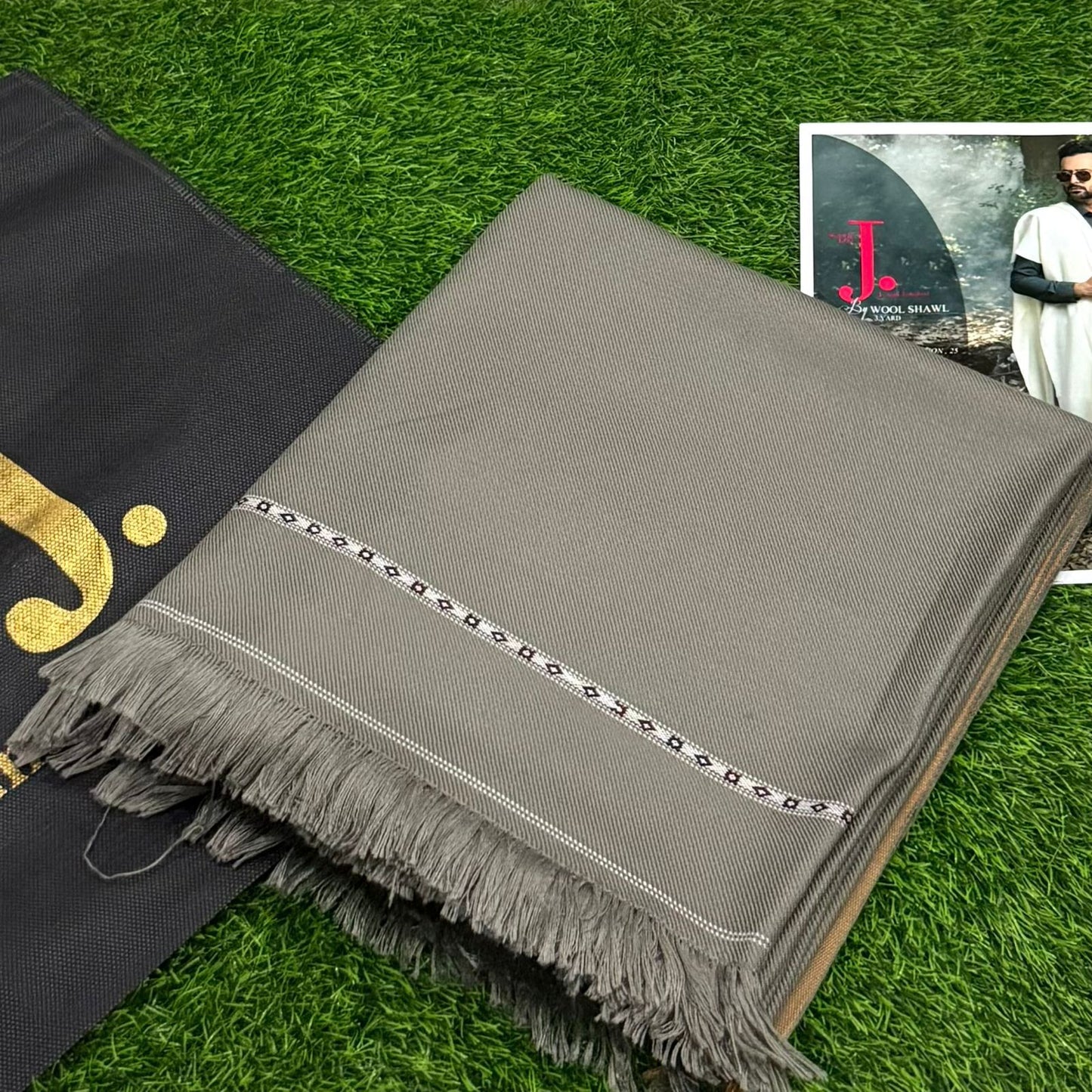 Men's pure wool shawl