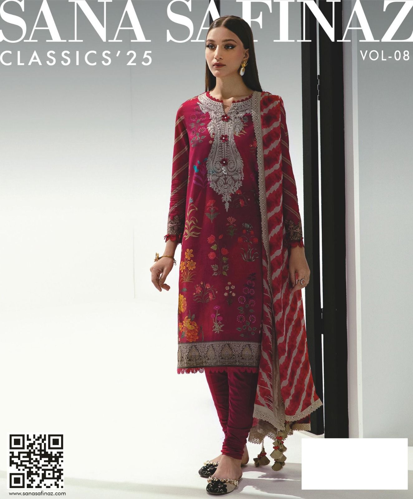 Sana Safinaz, Digital Printed Lawn Shirt 8 colours