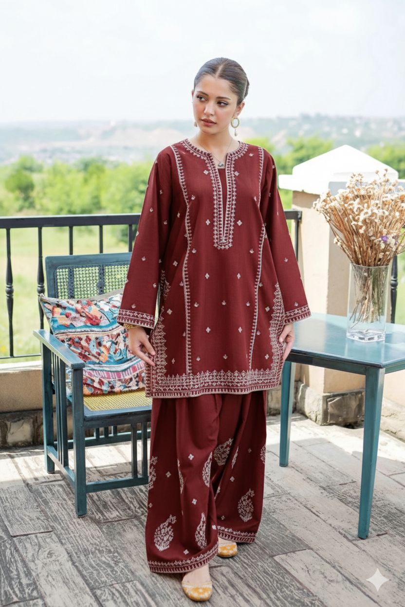 URGE,PURE 2PC EMBROIDERED, AIRJET 90/70 LAWN