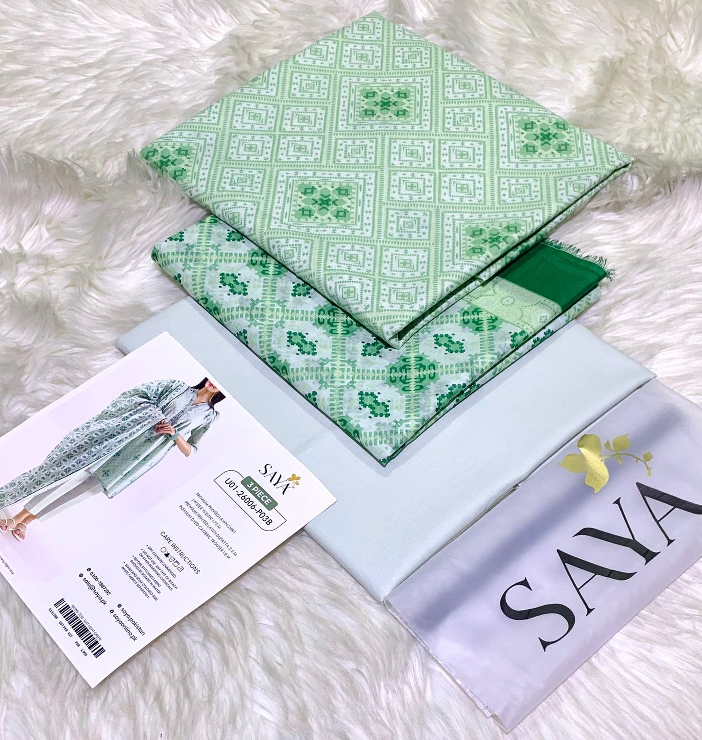 SAYA 2026 💯 Original *Printed 3pc Collection, Lawn