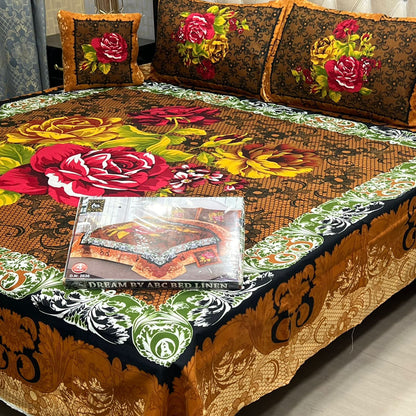 3 D PANEL BEDSHEET CRYSTAL COTTON*